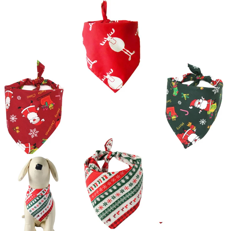 

Шейный платок для домашних животных водонепроницаемый рождественский снежинка Собака Бандана нагрудники шарф ошейник слюна для домашних ...