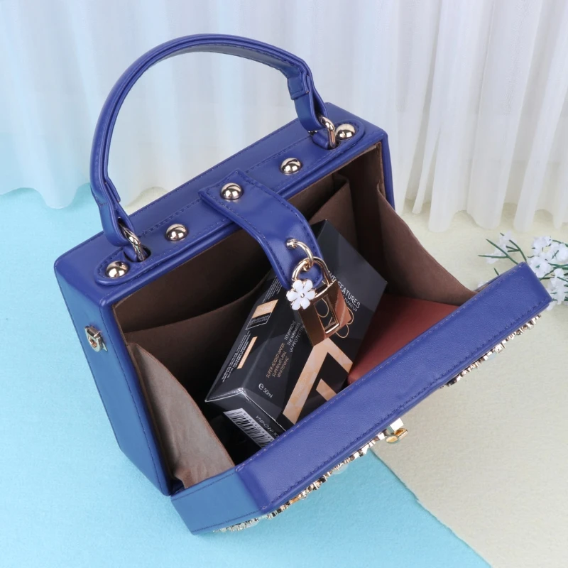 

Fashion Women Flowers Carved Hollow Lock Handbag Shoulder Bag Evening Bags