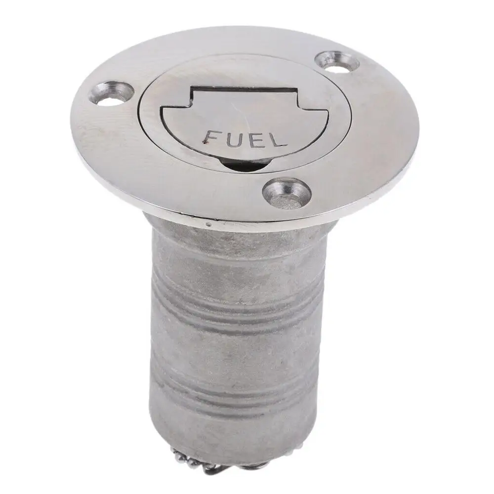 

Boat Deck Fill / Filler Keyless Cap -2" FUEL- Marine 316 Stainless Steel