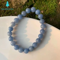 8mm natural stone blue quartz bracelet genuine round beads crystal woman man gemstone jewelry bracelets on hand