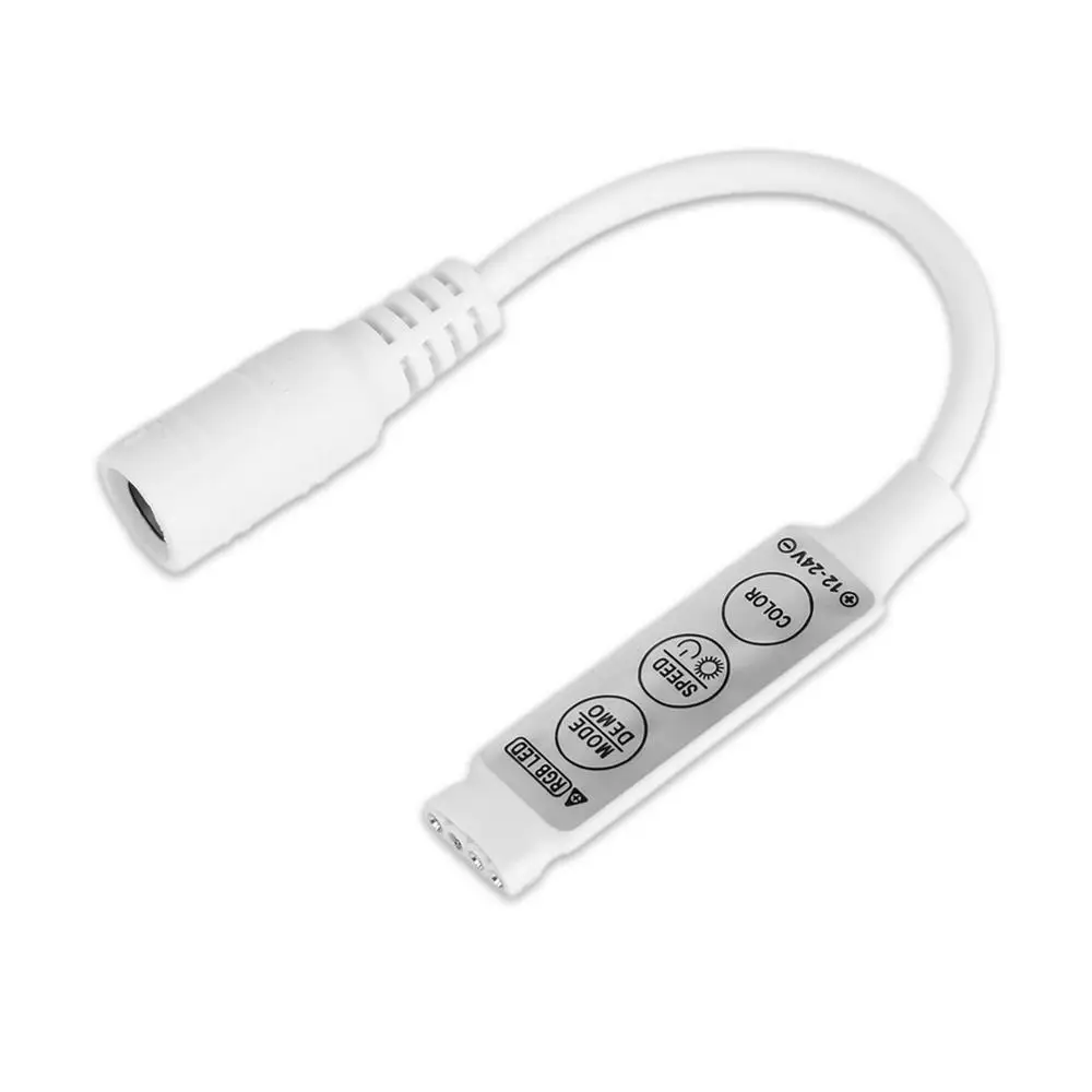 Мини контроллеры постоянного тока 12 В 24 светодиодный светильник с 3 клавишами RGB