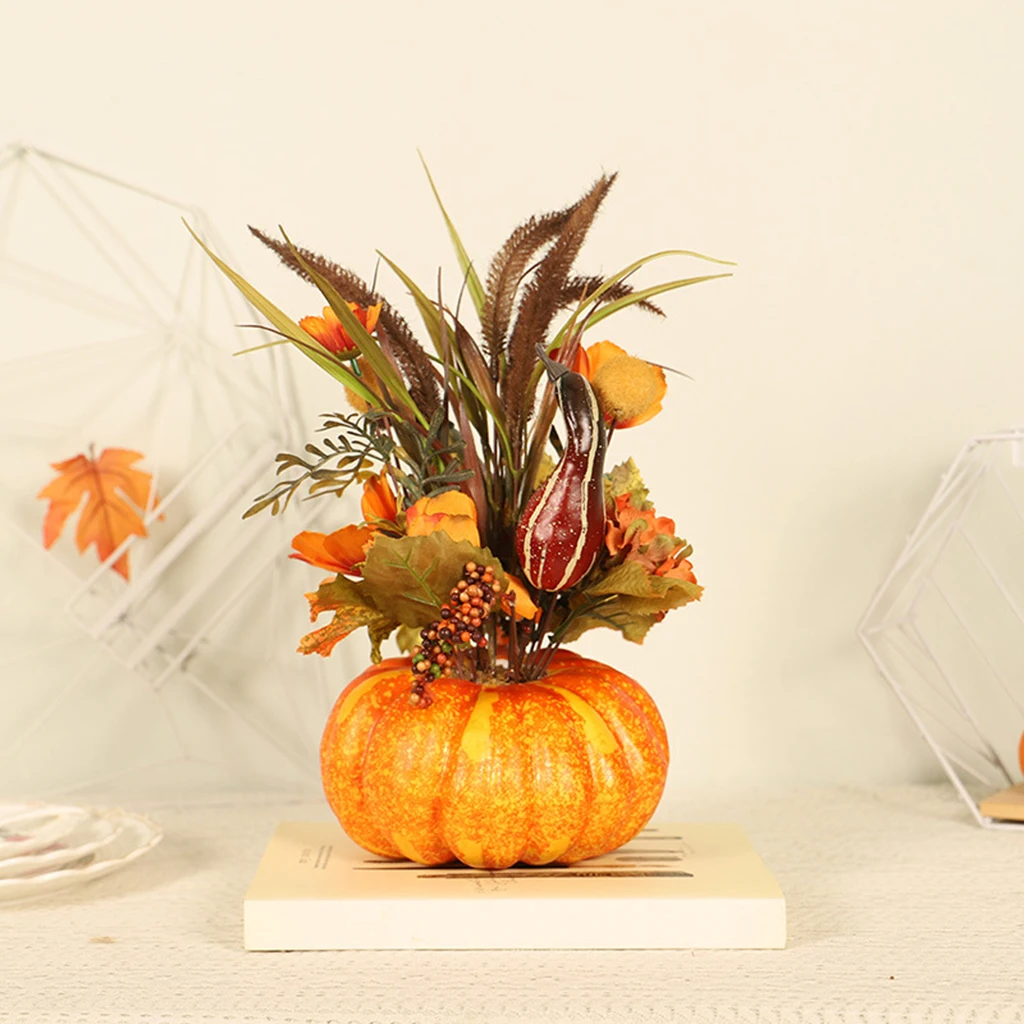 

Halloween Artificial Pumpkins Floral Harvest Fake Thanksgiving Party Decors