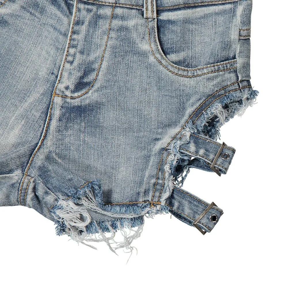 Hot Shorts Sexy High Waist Bandage Letter Women Denim Hole Jean Shorts Sexy Club DJ Dance Shorts New  jean shorts women summer
