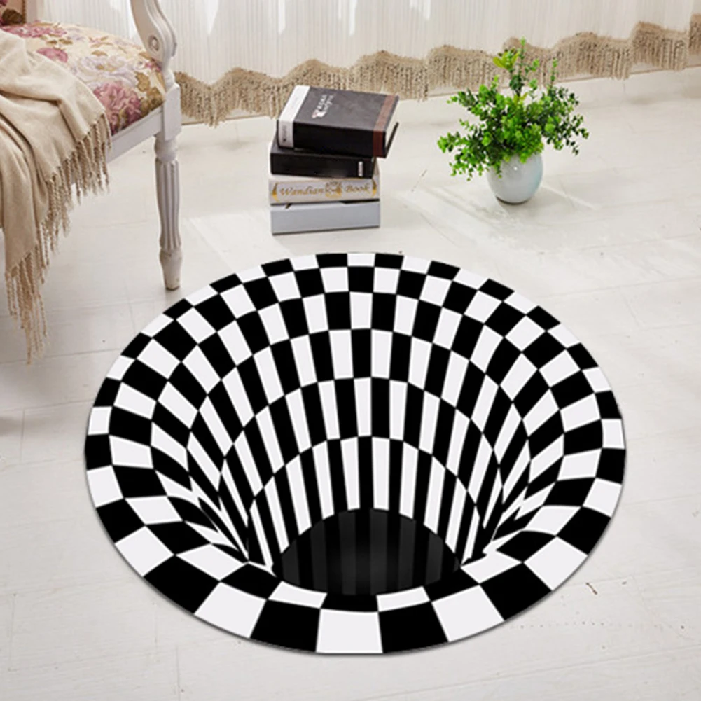 3d-вихревой иллюзионный ковер с вихревым принтом области оптической иллюзии
