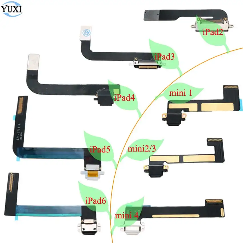 Сменная деталь YuXi для iPad 2 3 4 5 Air 6 Mini 1 USB-порт зарядки док-станция соединитель