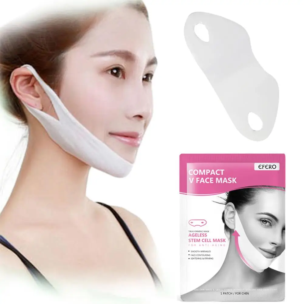 

1Pcs 4D V Face Lifting Mask Slimming Face Mask Eliminate Double Chin Edema Lifting Firming Facial Line V Shape Lift Patch