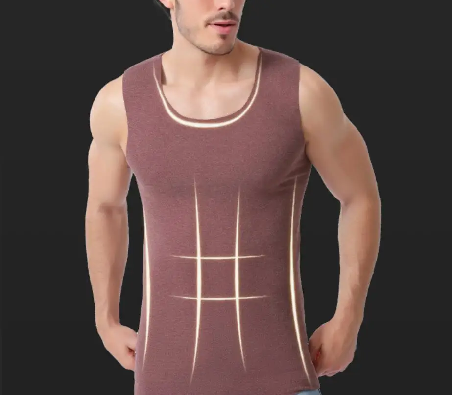 

Warm Vest For Man Keep Warm Underwear Vest Winter Thermo Shaping Male Vest