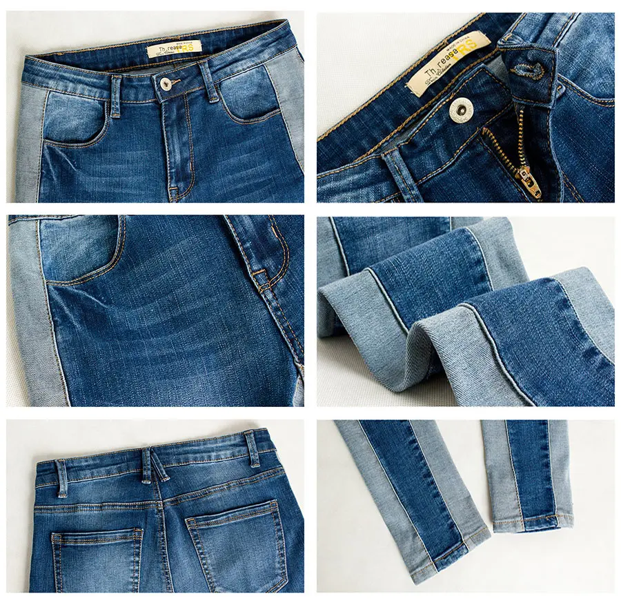 Женские узкие джинсы-карандаш Эластичные Обтягивающие джинсы со средней