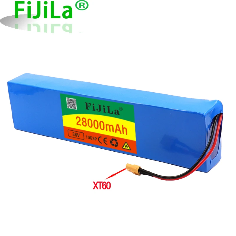 

2021 New 36V 10S3P 8Ah 500W high power capacity 42V 18650 lithium battery pack 28000mAh electric bicycle bicycle scooter BMS