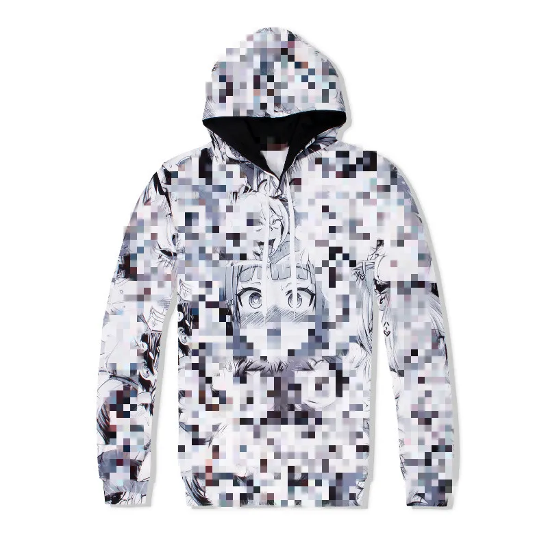 Amazon Explosions European and American Style 3DPrinting Sweatshirt Ahegao Manga Trousers Hooded Long-sleeved Couple Casual Suit - Цвет: 702