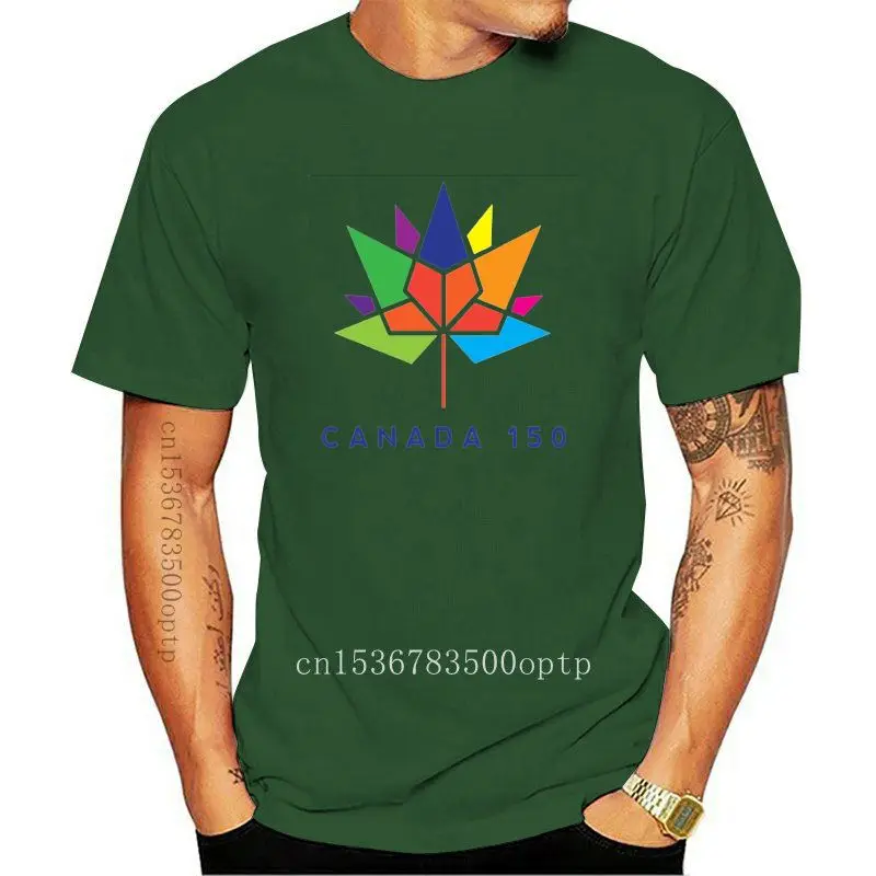 

Limited Anniversary Canada 150 Birthday Mens Black T-Shirt Size S-5XLPrint T shirt Men
