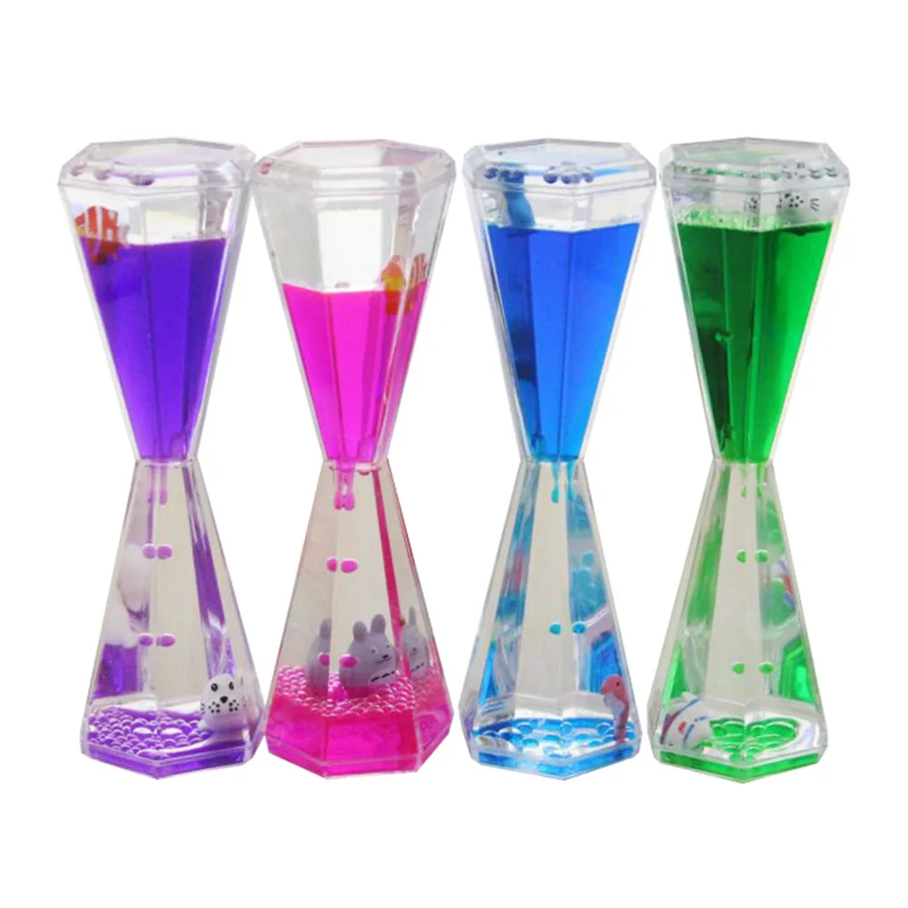 Жидкие часы увлекательная инновационная Воронка Игрушка таймер рыба Кот Дельфин