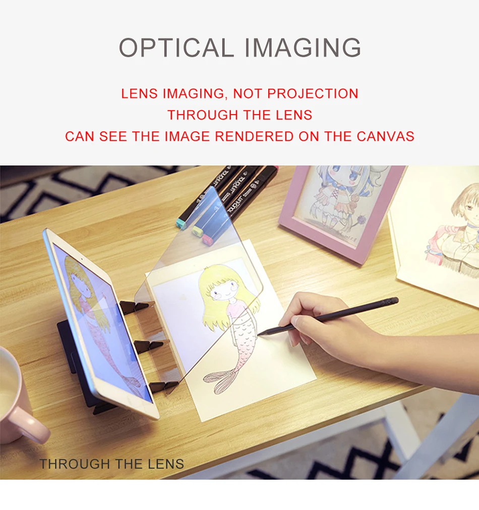 Painting-Toys Painting Copy Board Art Drawing Panel Tracing Board Copy Pad Kids Craft Board Child Mould Anime Sketch Art Tools