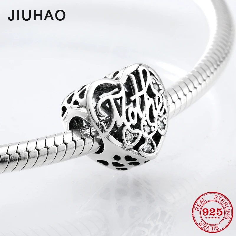 Популярные ажурные бусины с буквами мама Мама оригинальный браслет JIUHAO