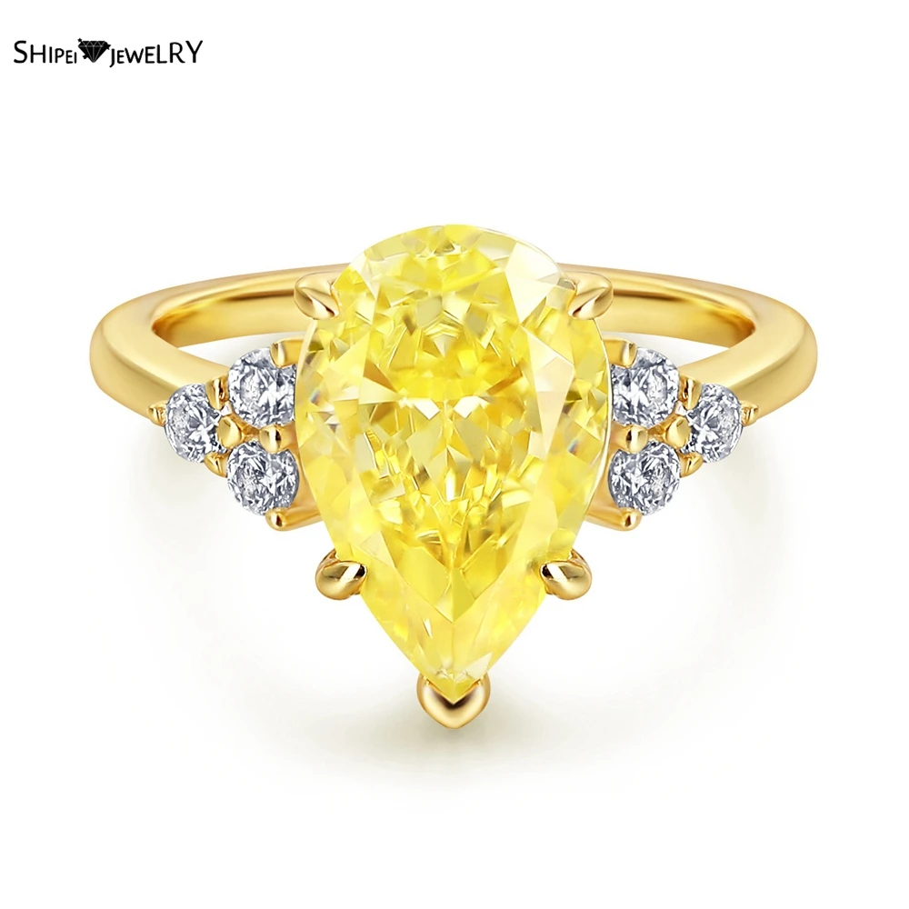 

Shipei 100% 925 пробы серебряные драгоценные камни для помолвки роскошные женские кольца Изысканные ювелирные изделия в подарок