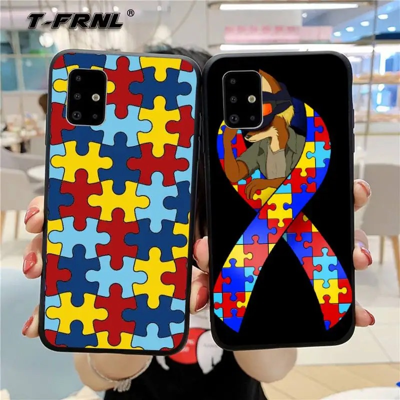 

Autism Awareness Phone Case For Samsung S5 S6 S7 S8 S9 S10 S20 S21 Edge Plus E Fe Lite Cover