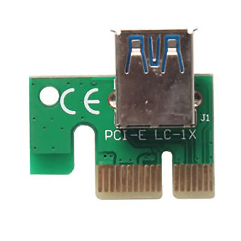 Акция-60 см Pci-E Pci Express Riser Card 1X к 16X Usb 3 0 кабель для передачи данных Sata 6 Pin блок