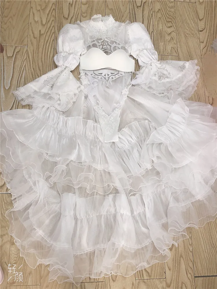 [Customize]Game NieR Automata 2B Black Marriage Wedding Dress Bodysuit Cosplay Costume Halloween Party Suit For Women Girls Outf