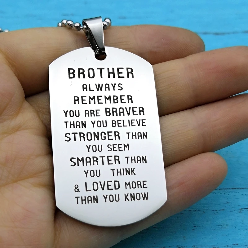 Вдохновляющее ожерелье Brother всегда помните что вы мужественнее чем верите более