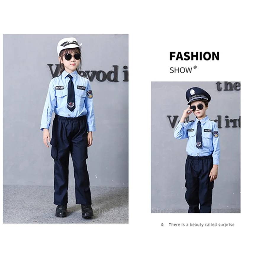 ГАИ подростков Косплей крошечные полицейский костюм для Хэллоуина детей