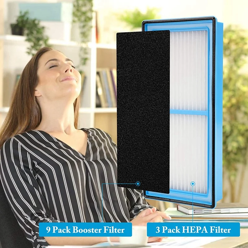 

Replacement Filters for Holmes AER1 HAPF30AT HAP242-NUC HEPA Type Total Air Filter, 3 HEPA + 9 Carbon Booster Filters