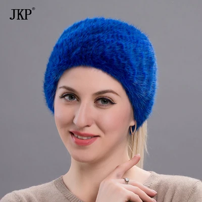 JKP Новые натуральные норковые меховые повязки на голову эластичный шарф настоящий меховой шарф из норки Роскошные модные аксессуары для волос для девочек - Цвет: HW 05F