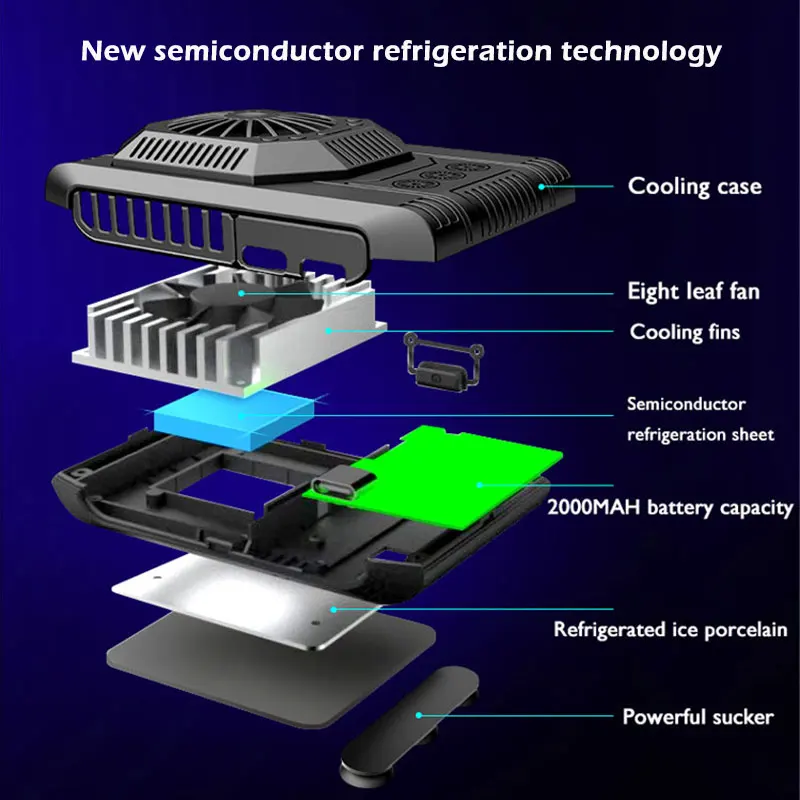 Портативная полупроводниковая охлаждающая подставка для смартфона Ipad|Системы