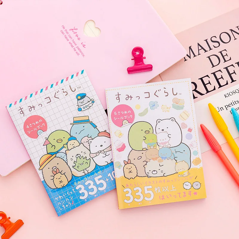 16 упак./лот синий желтый Sumikko Gurashi декоративная книга для скрапбукинга ярлык