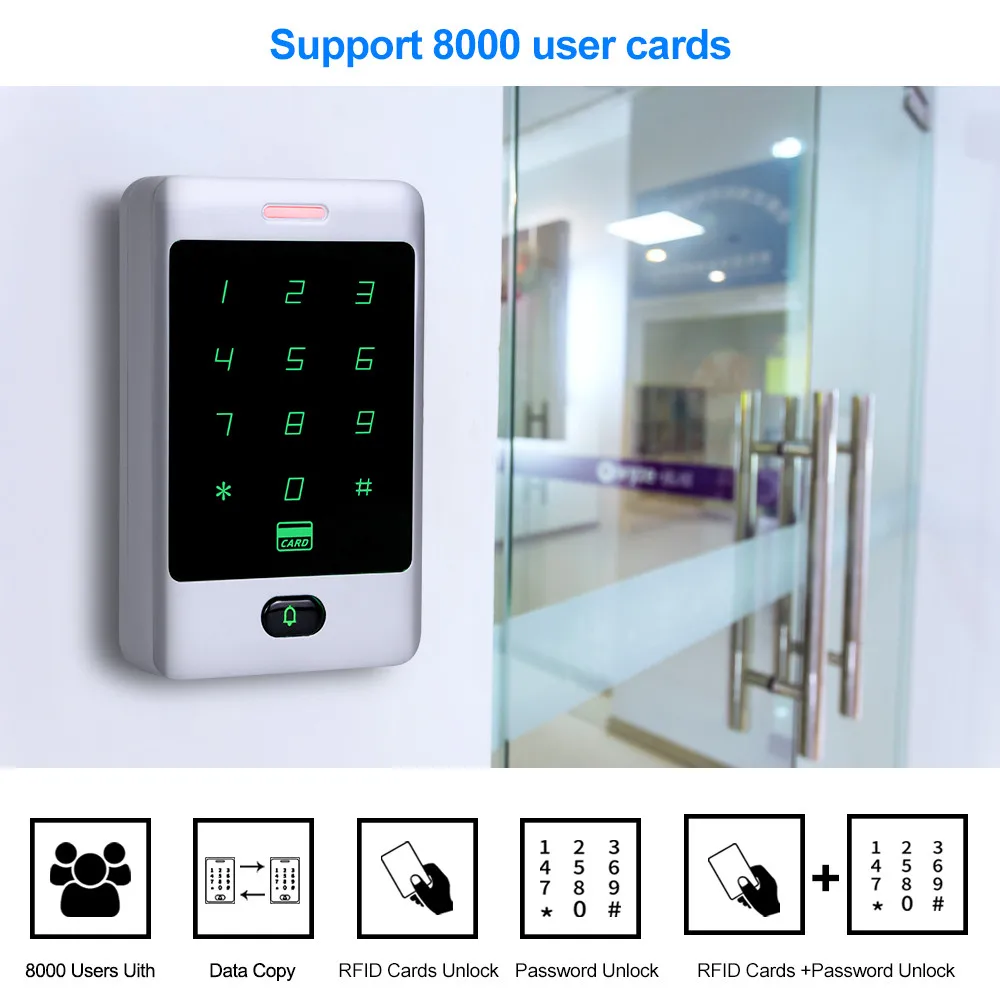 125 кГц металлическая сенсорная RFID Клавиатура Контроллер Доступа Считыватель