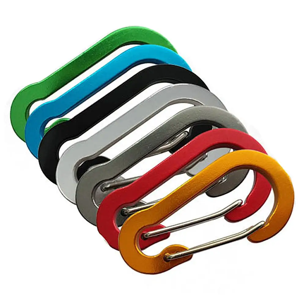 Карабин для альпинизма плоский карабин из алюминиевого сплава несколько цветной