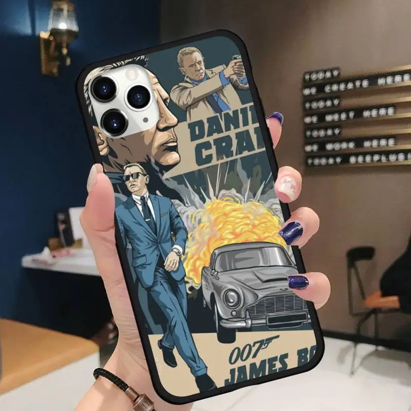 

funny Bond 007 Phone Case for iPhone 11 12 pro XS MAX 8 7 6 6S Plus X 5S SE 2020 XR Soft silicone