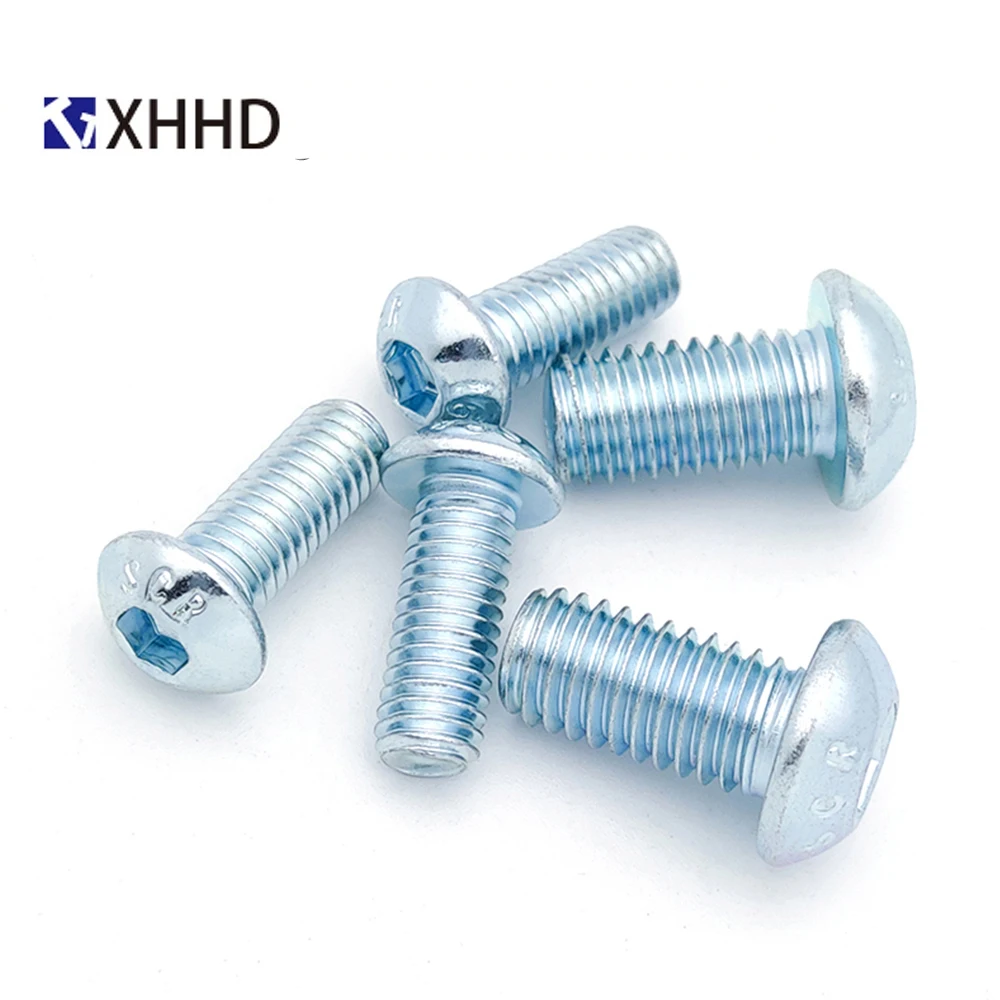 

5/10/20/30PCS Galvanized Round Head Hexagon Socket Screw Carbon Steel Hex Bolt M3 / M4 / M5 / M6 / M8 / M10 / M12