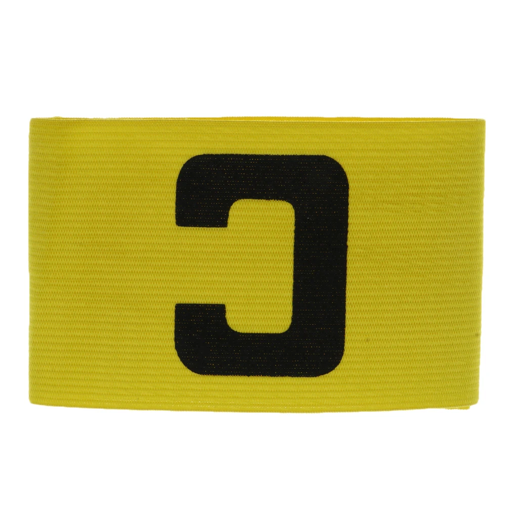 

4Pcs Adjustable Soccer Captain Armband Football Elastic Captain Bands Yellow