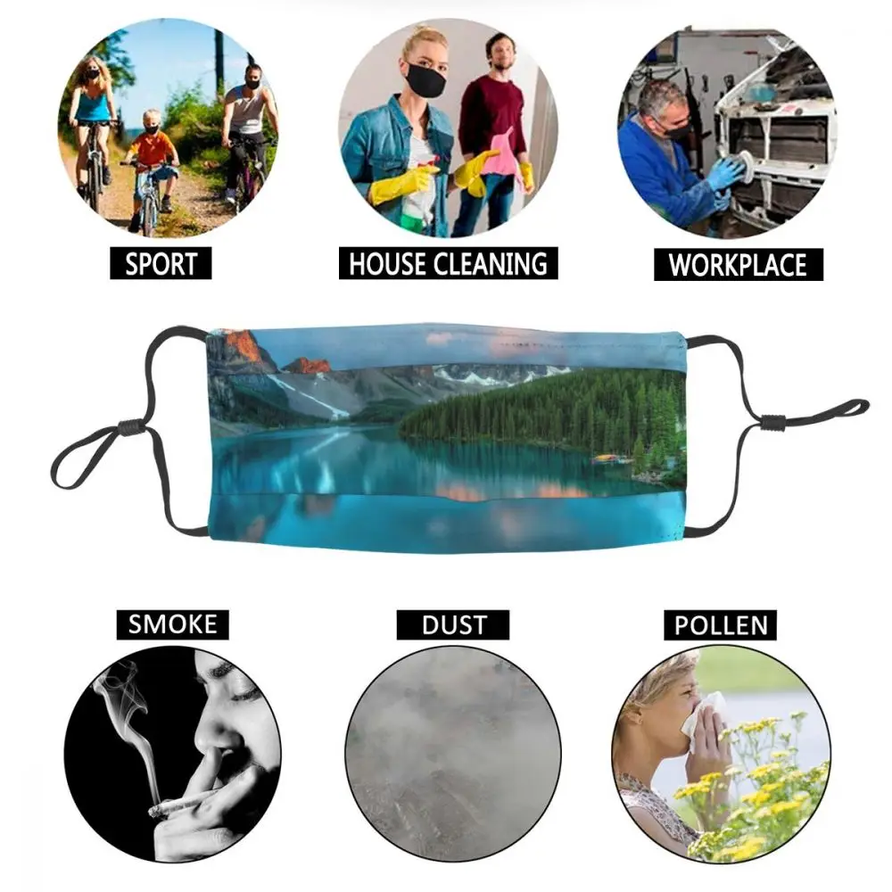 

Alberta Men Women Reusable Face Mask Nature Natural Landscape Anti Haze Dustproof Protection Cover Respirator