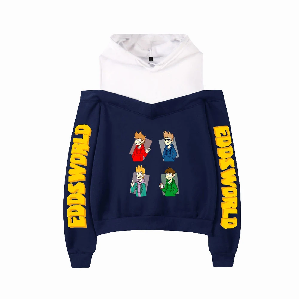 WAWNI Eddsworld толстовка с открытыми плечами Harajuku модная сексуальная одежда