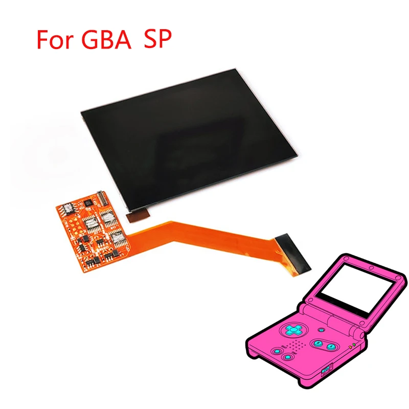 Выделите IPS ЖК дисплей Экран для Nintend GBA SP игровой консоли ремонт аксессуары