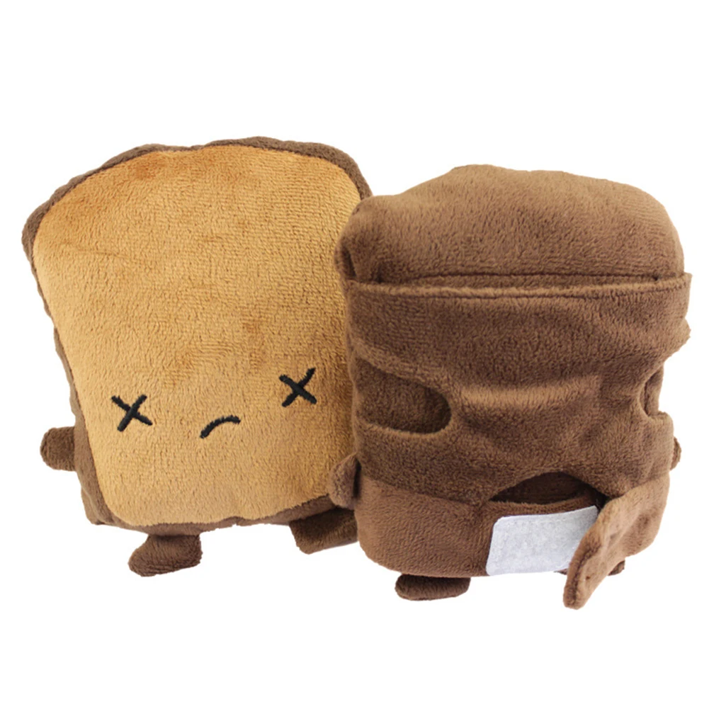 

1 Pair Cute Cartoon Toast Soft Hand Warmer USB Heating Fingerless Gloves Mitten