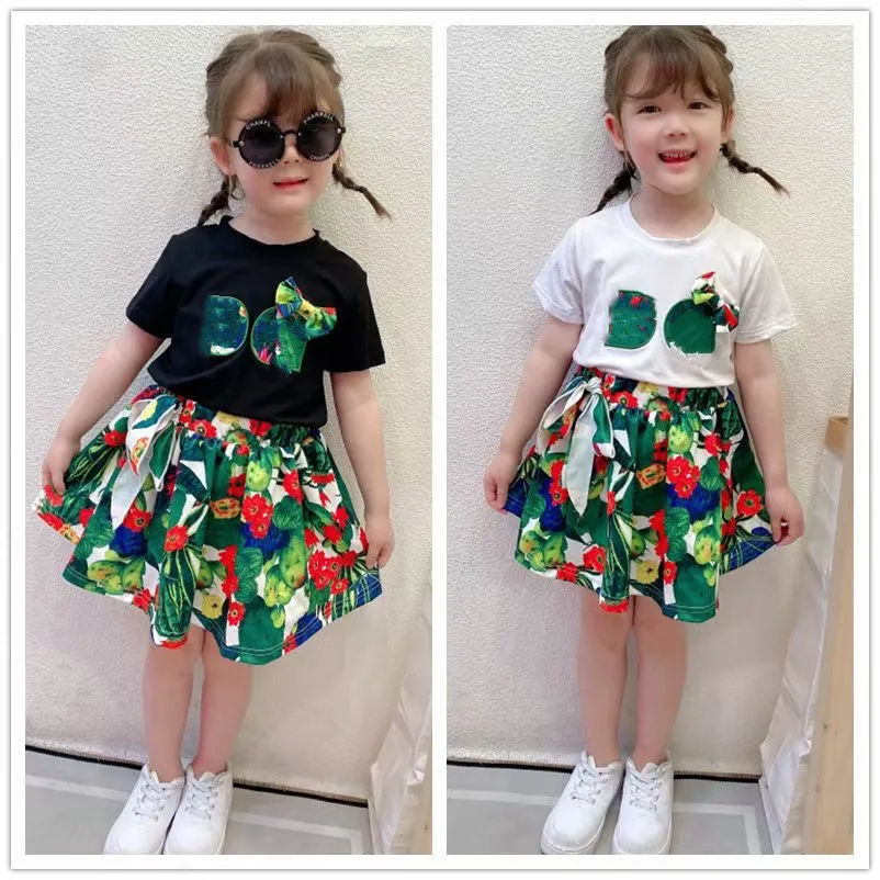 

2021 Girls Flower Clothing set Short coat +Pants High-Quality Brand Boutique Clothes For Children Outwear