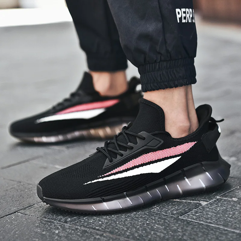 

Men Casual Shoes 2020 Sports Sneakers Sapatos Casual Male Fashion Men Mesh Shoes For Light Breathable Men's Black Man White