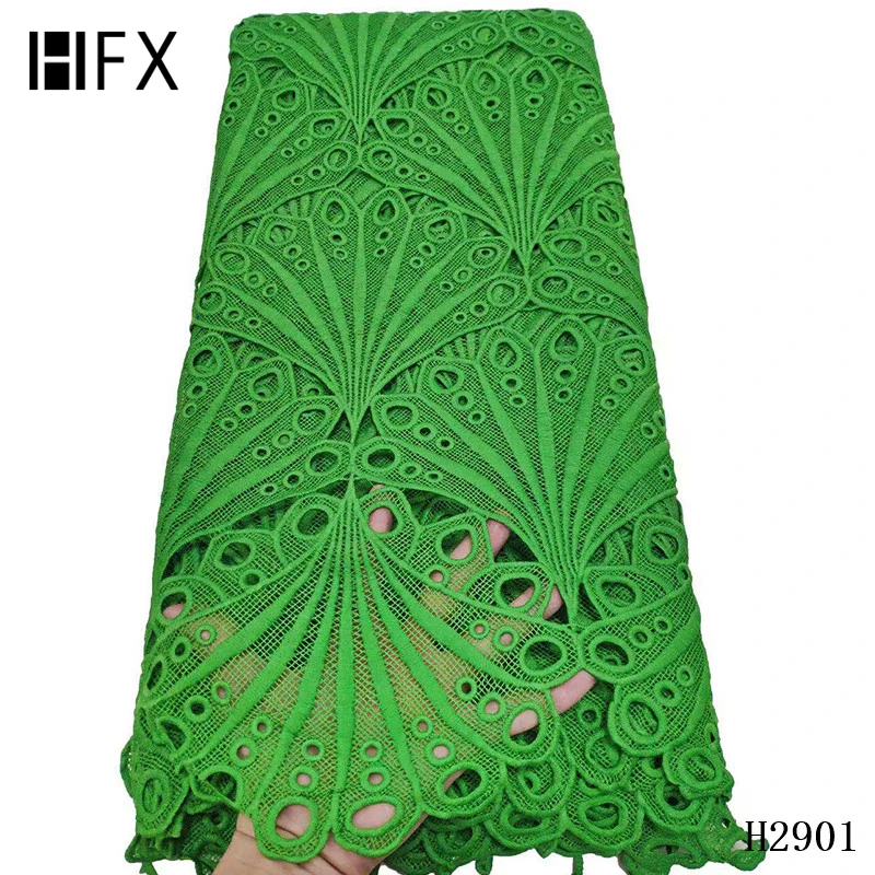 HFX белый гипюр кружевная ткань в нигерийском стиле 2020 Высокое качество Кружева
