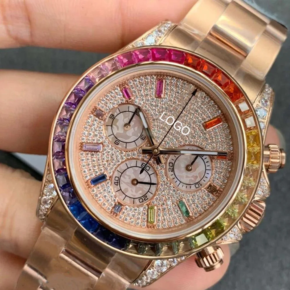 

master design designer watche movement watches luxury watch diamond-set dial 116598 RBOW series folding noob factory