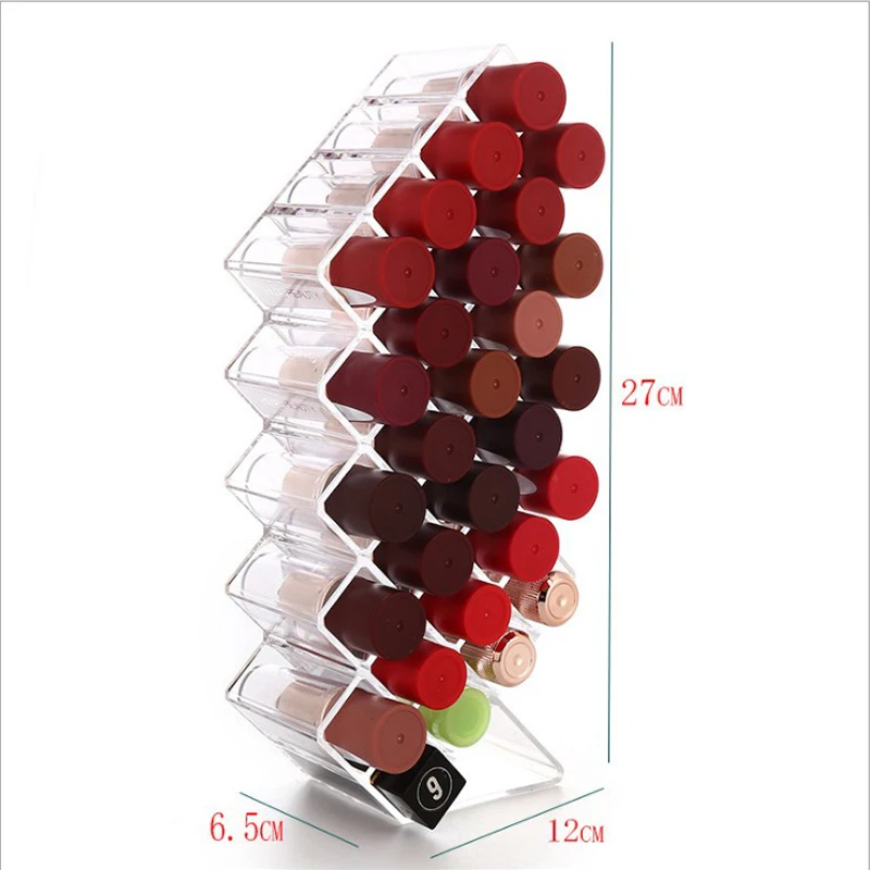 28 решетчатая вертикальная стойка для губной помады чистая красная коробка