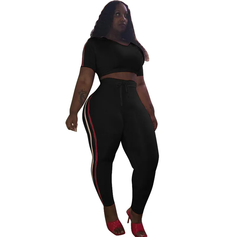 

Zoctuo 2 Piece Set Women Short Sleeve O-neck Top Tracksuit Slim Skinny Solid Matching Sets Workout Warm Casual Outfit Set 2021