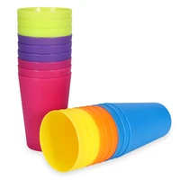 18pcs colorful rainbow set cup picnic travel portable color plastic cups barbecue camping festival birthday cups tea cup set