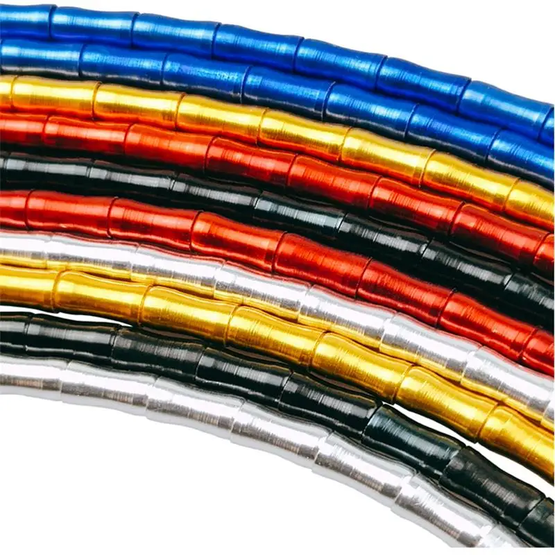 

New 1M Aluminium Alloy Bicycle Line Pipes Mountain Bike Fishbone Tube Set Bamboo Shaped Pipes Variable Speed Brake Cables