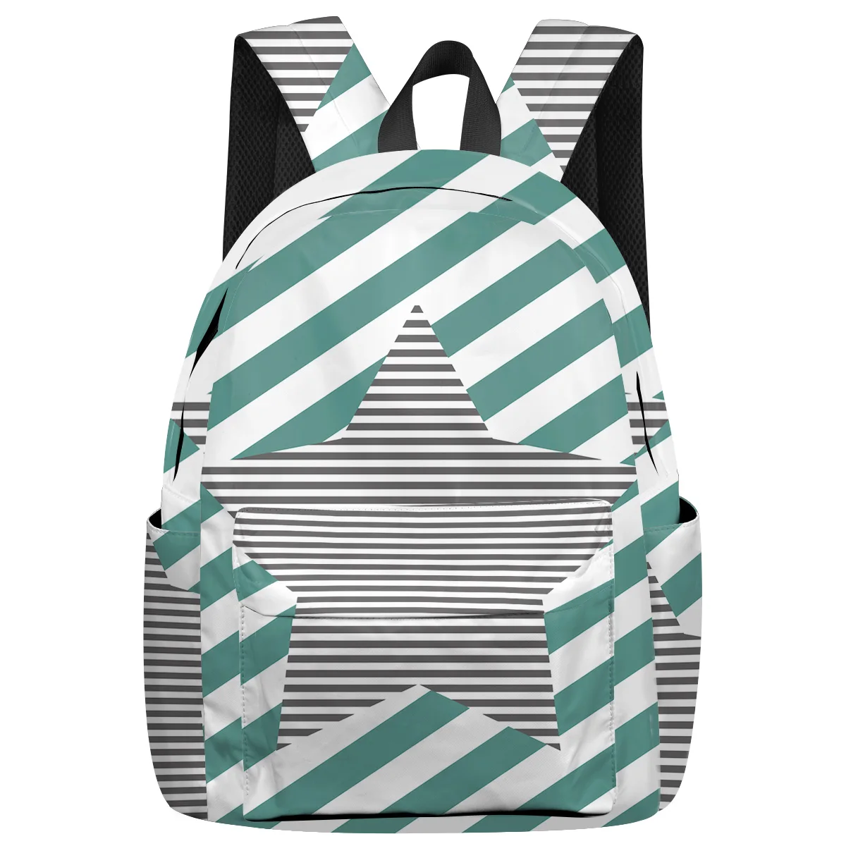 Зеленая полоса фон пятиконечная звезда рюкзак интерьер брелок держатель