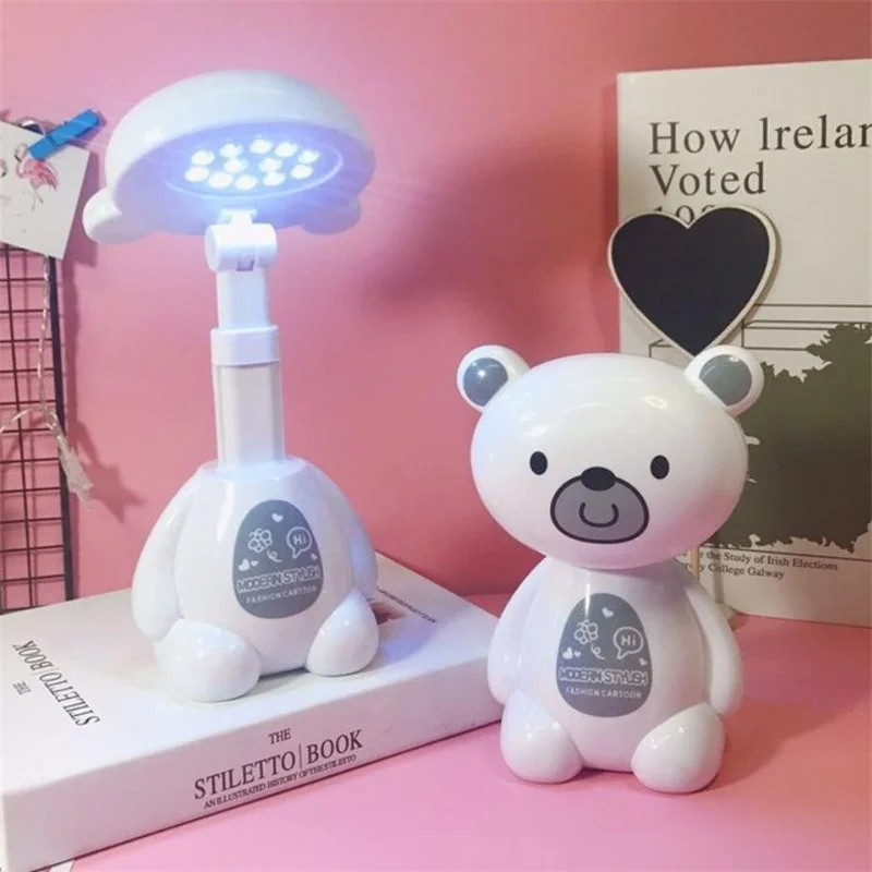 Настольная лампа с зарядкой декоративная рисунком для моделирования