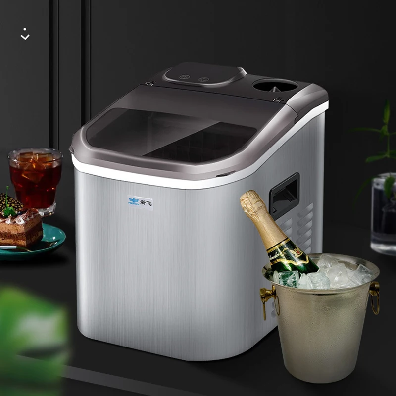 

Ice Maker Mini Fully Automatic Household Frozen Appliances 20KG Ice Volume 24 Piece Make Square Ice Cube Maker Ice Particles