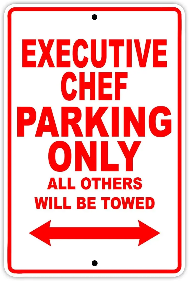 

Только для стоянки руководителя шеф-повара, подарок, Декор, новинка, гаражный металлический алюминиевый знак 8 дюймов x 12 дюймов