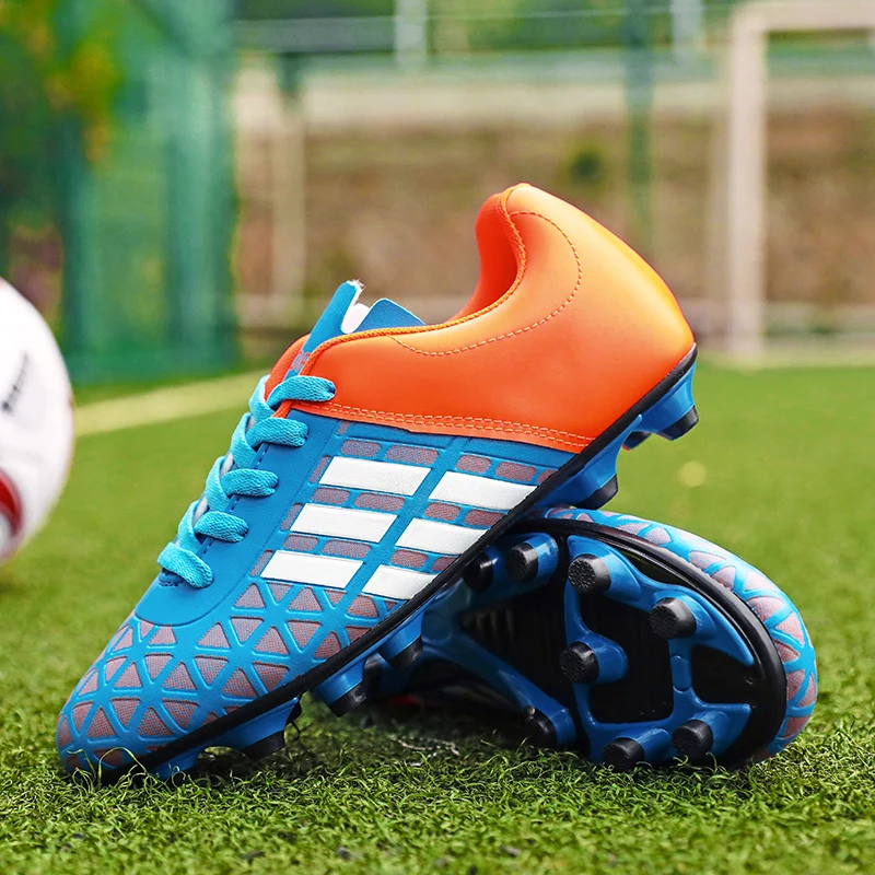 

Football Shoes Men Soccer Boots Cleats Long Spikes Sneakers Grass TF Soft Sport Shoes Turf Futsal PU Soccer Shoes бутсы 35-43